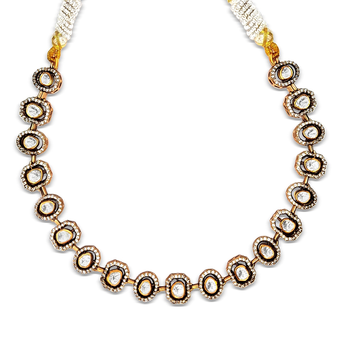 Royal 925 Silver Kundan Choker Half Set