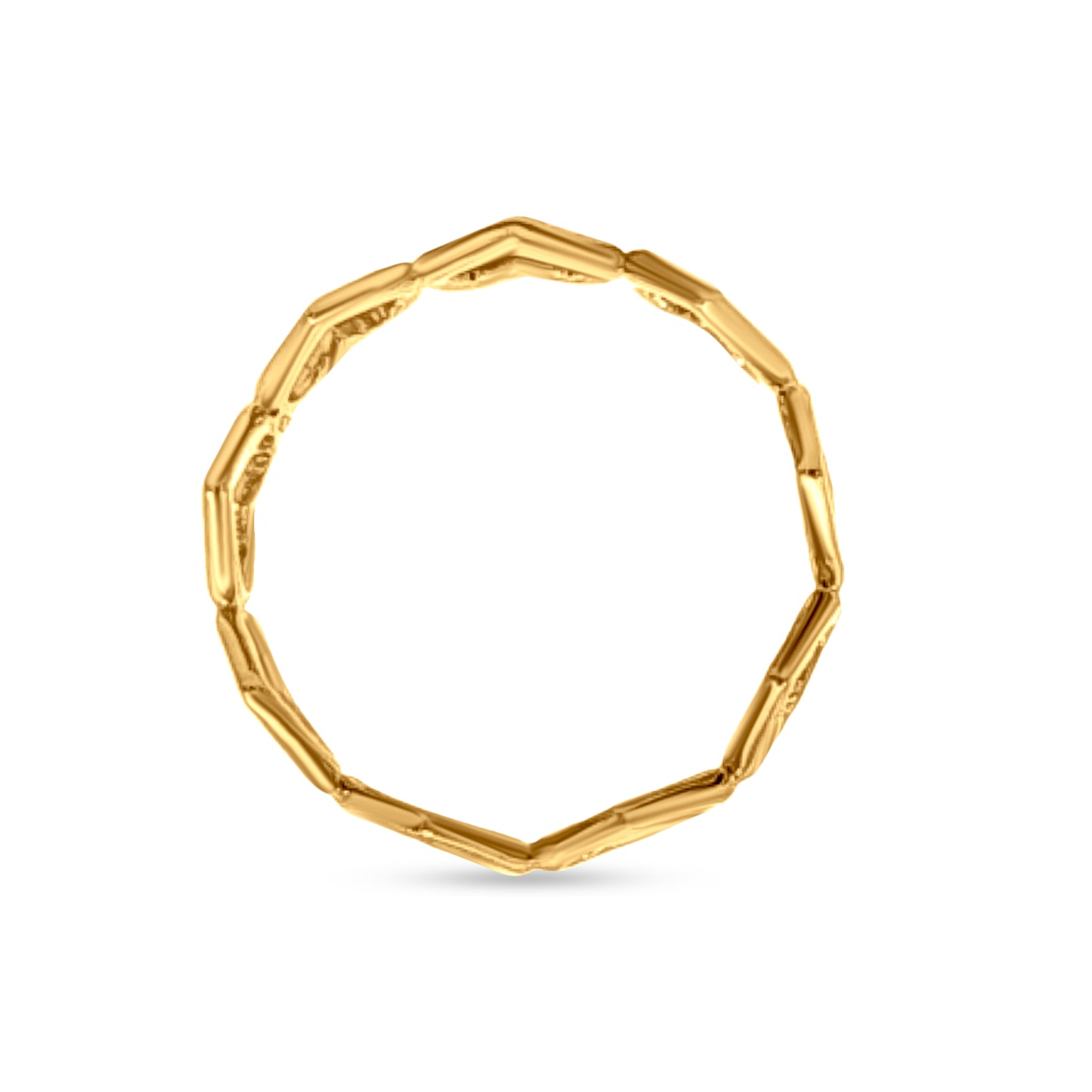 Priya Love: Gold Heart Skinny Ring with Interconnected Hearts