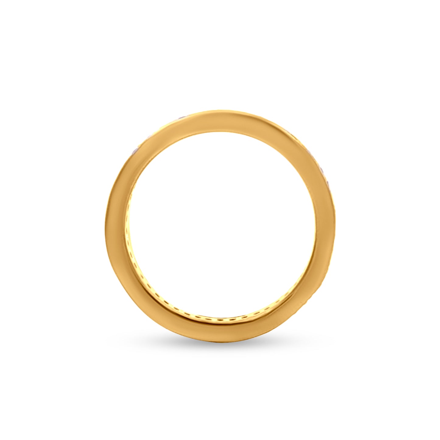 Sterling Silver Sleek Band Ring with Black & White Zircon Stones