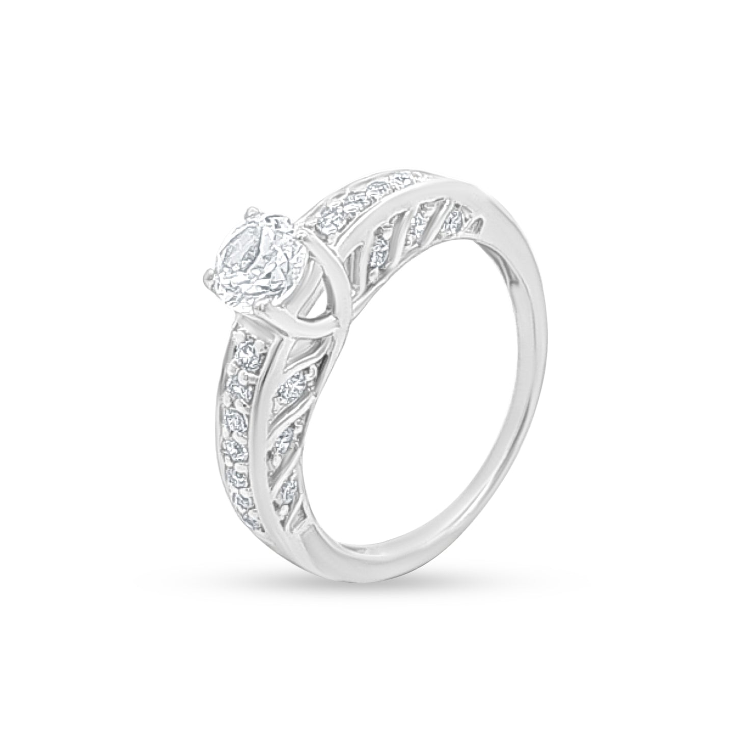 Beautiful Sterling Silver Wedding & Engagement Ring