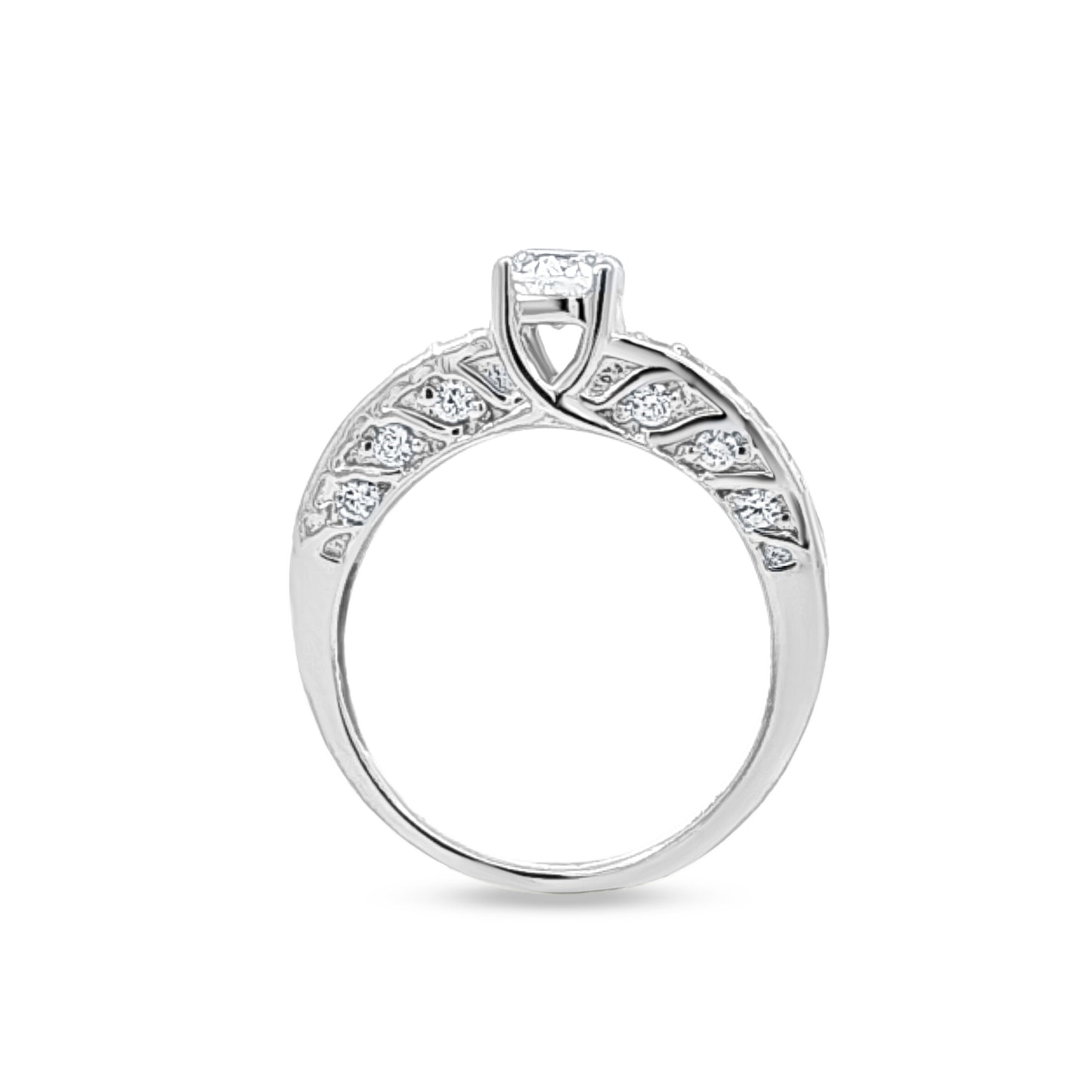 Beautiful Sterling Silver Wedding & Engagement Ring