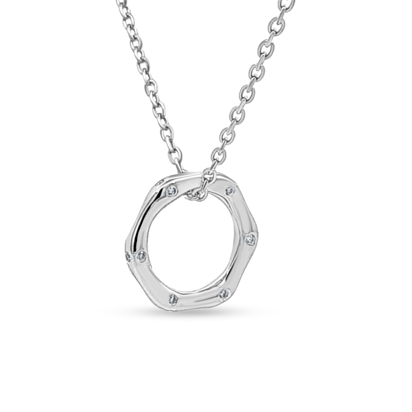 Meera's Modern Muse: Sterling Silver Nut Motif Pendant