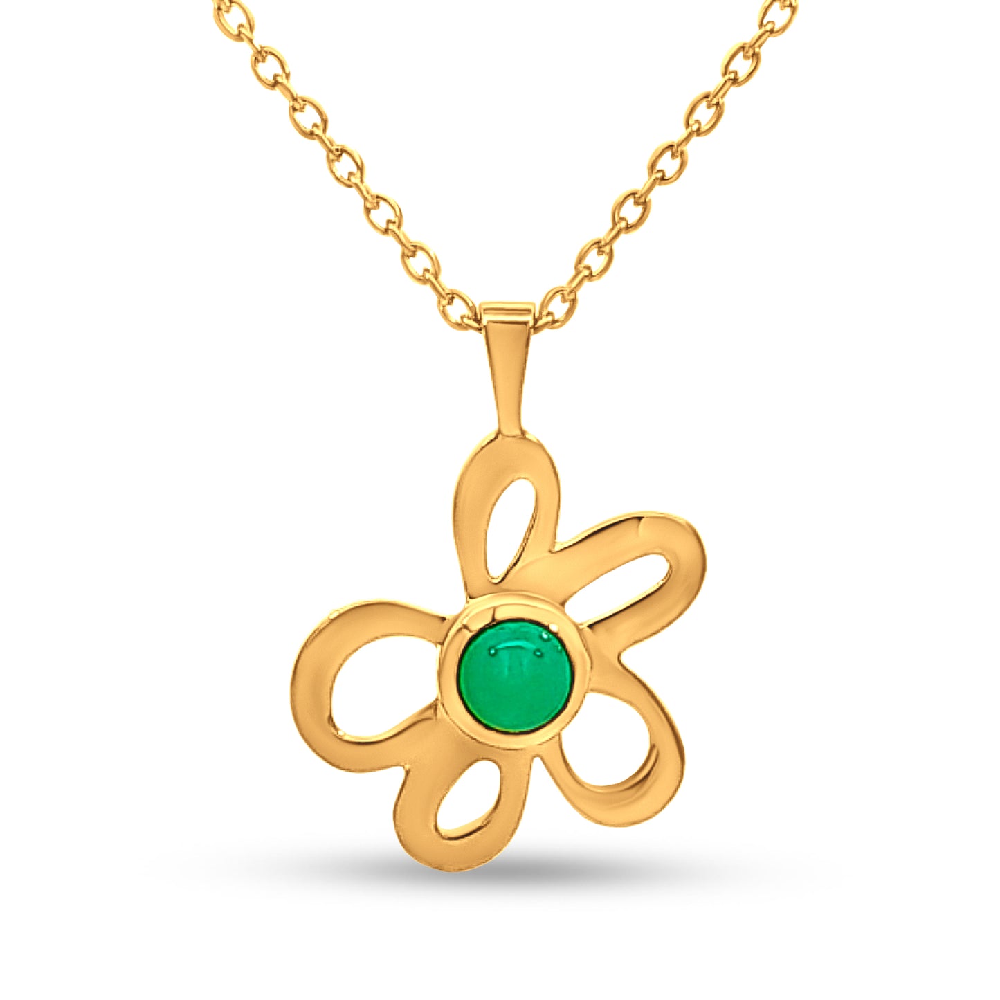 Diya's Bloom: Gold-Plated Sterling Silver Flower Pendant