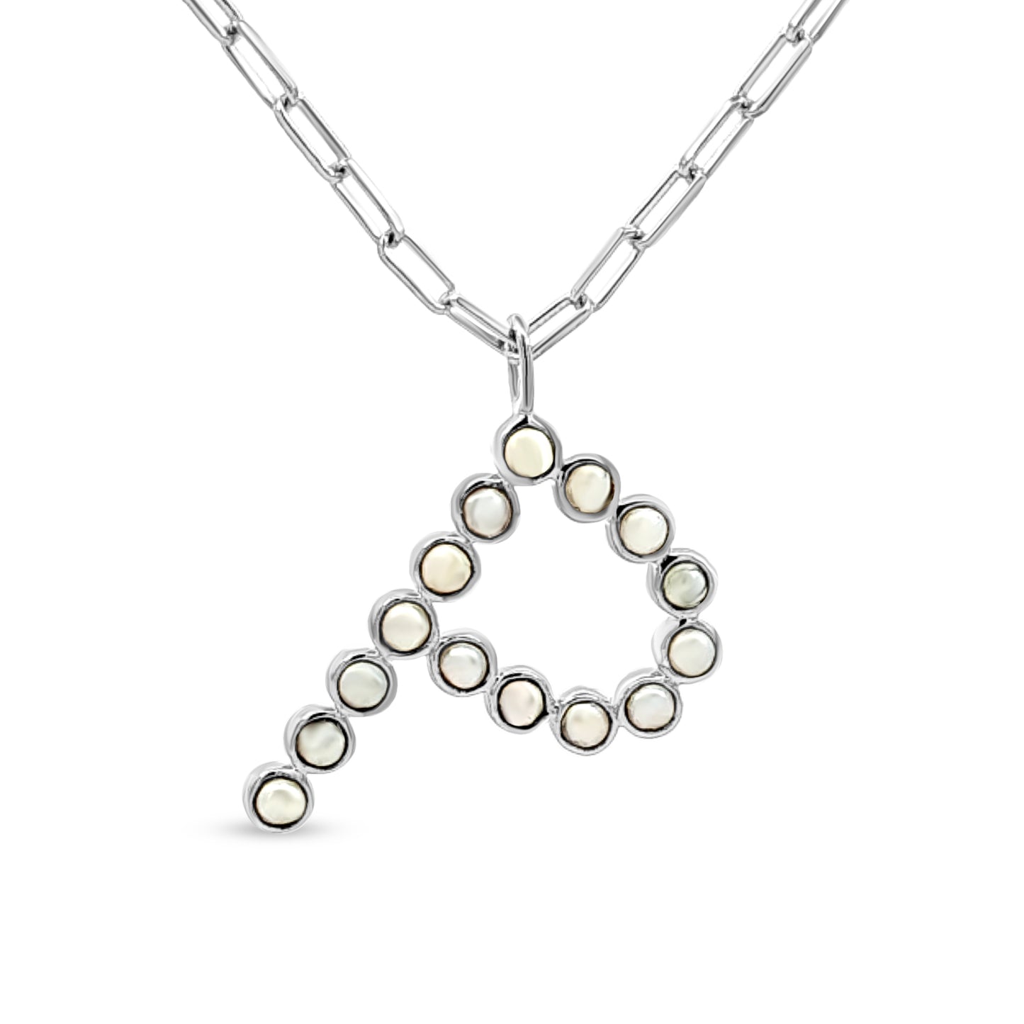 Sterling Silver Chain with P Letter Pendant