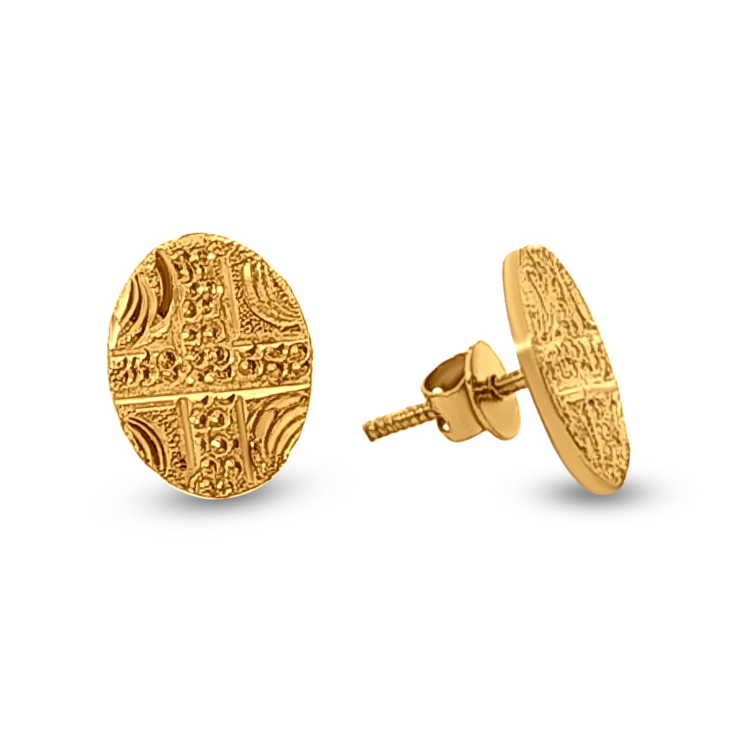 Golden Embrace: 22k Yellow Gold Small Round Tops