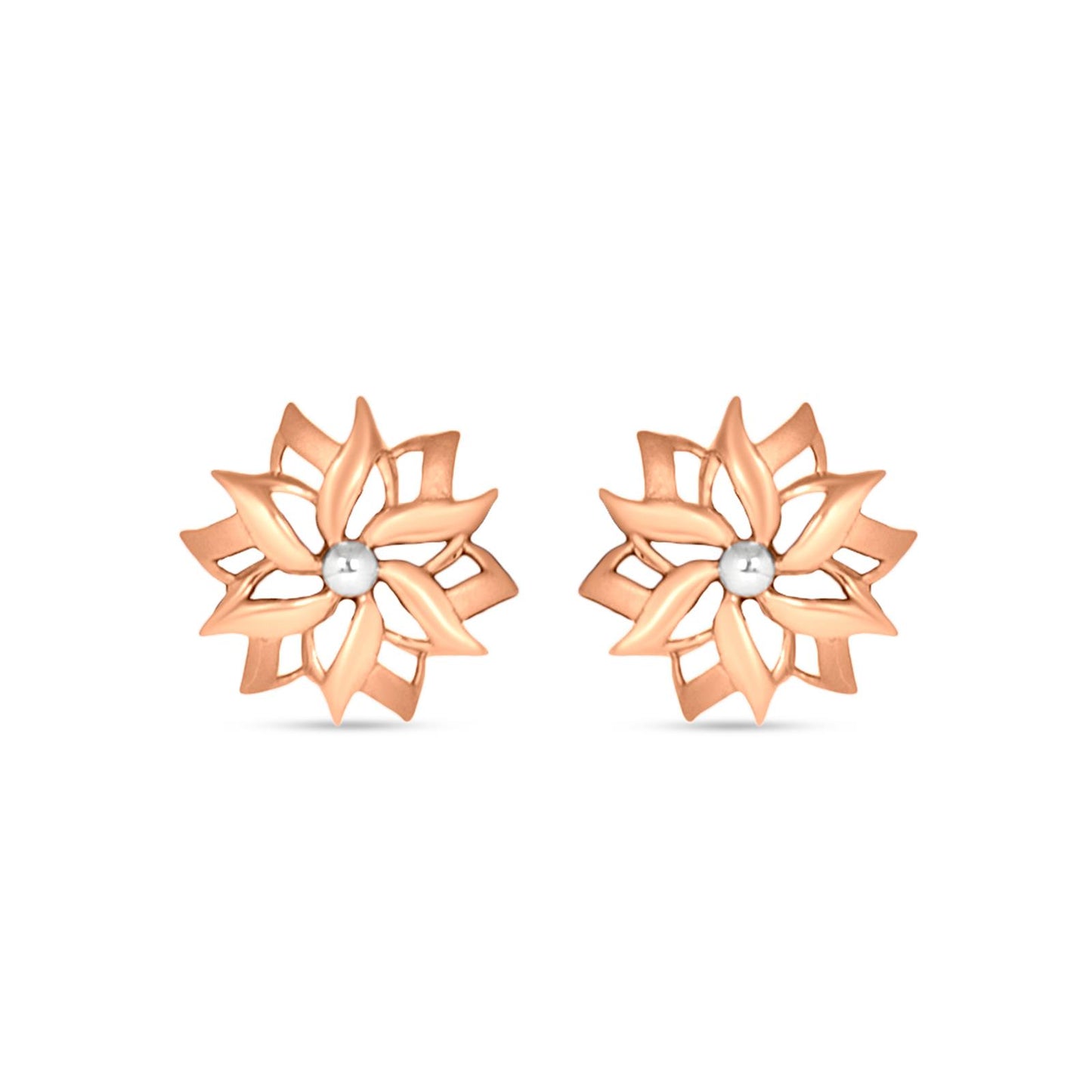 Carnation Drop Earrings In 14K Rose Gold