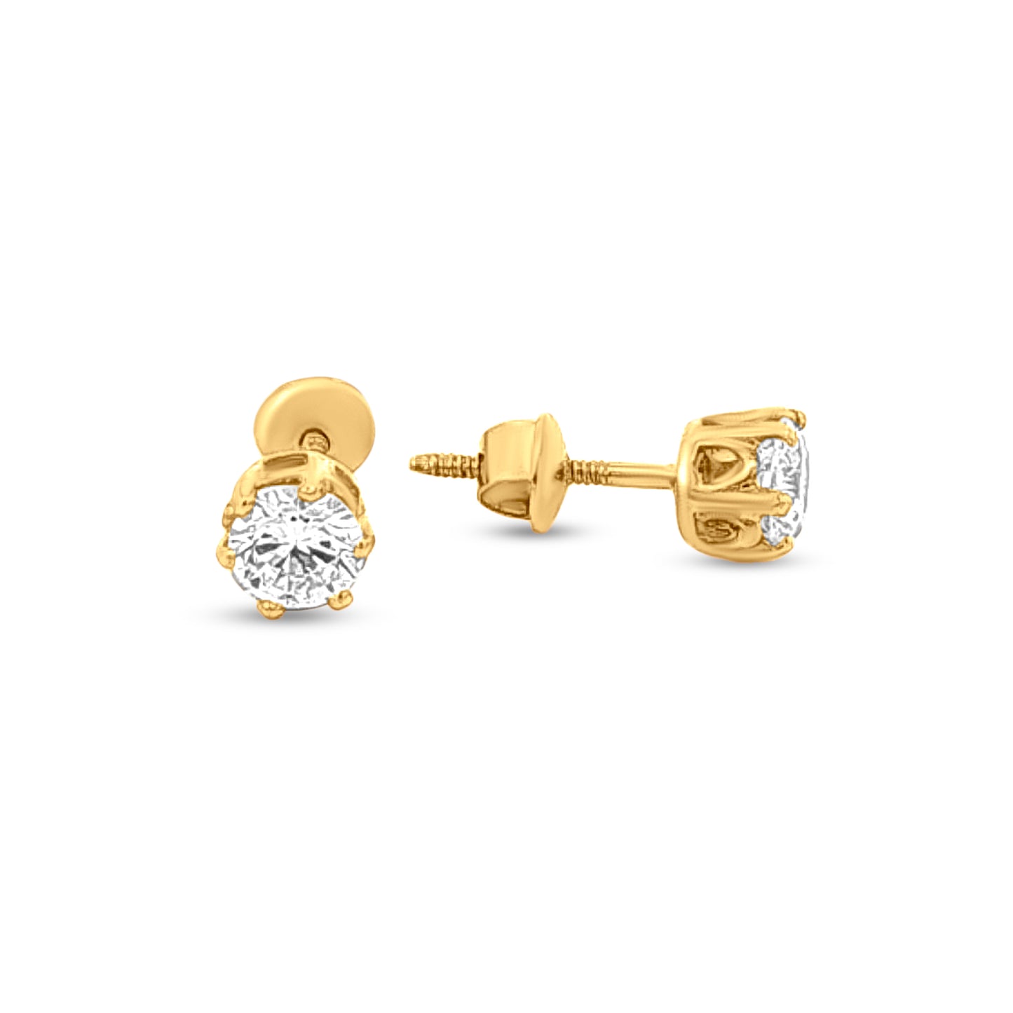 Aanya 22k Yellow Gold Single Stone Daily Wear Studs