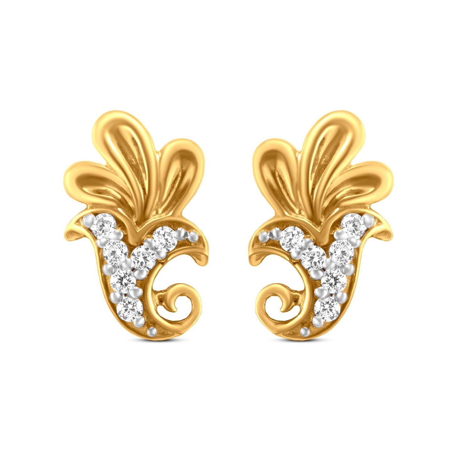 22k Yellow Gold Artistic Figure Tops For Womens and Girls