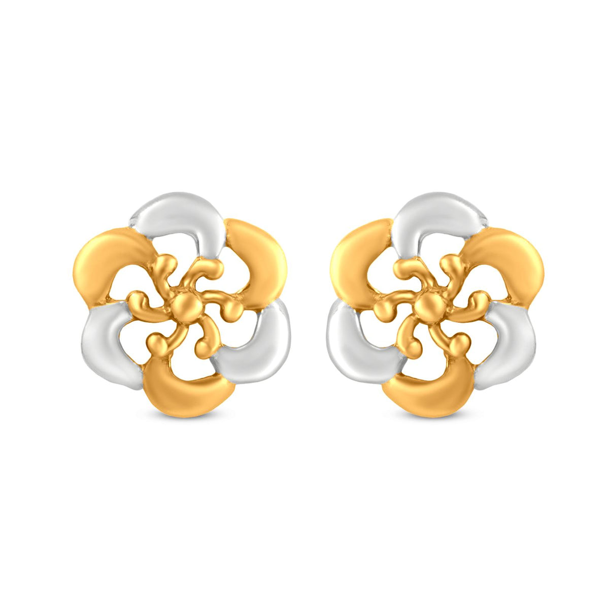 22k Gold 3D Wheel Studs: Yellow & White Elegance.