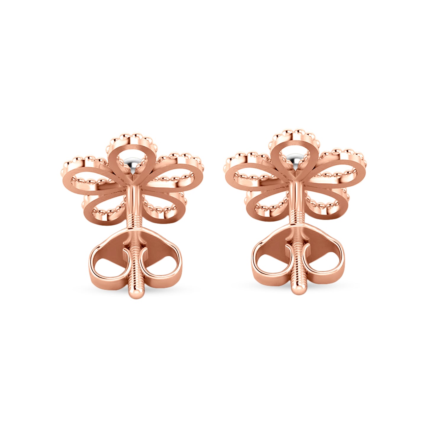 22K Rose Gold Studs