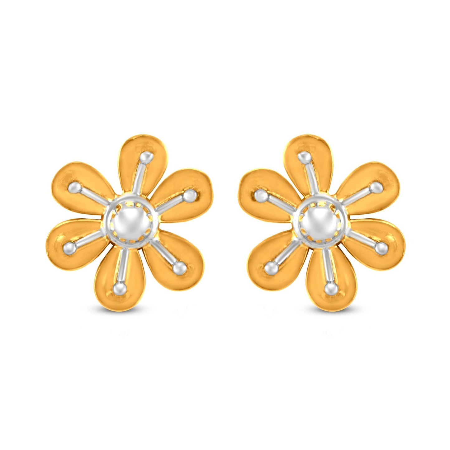22k Gold Floral Earrings: Versatile Elegance for Any Occasion