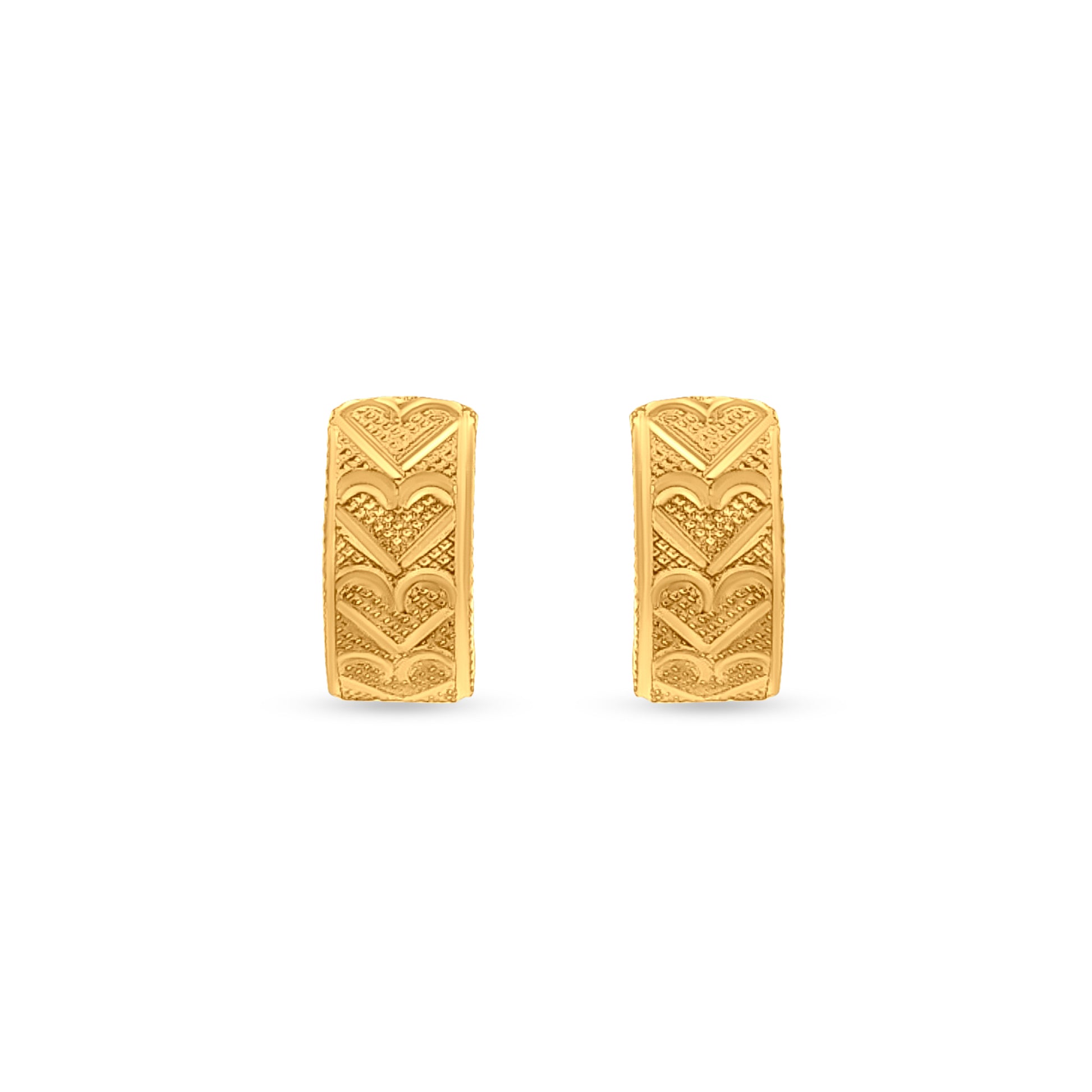 22k Gold Minimalist Huggie Hoop Earrings