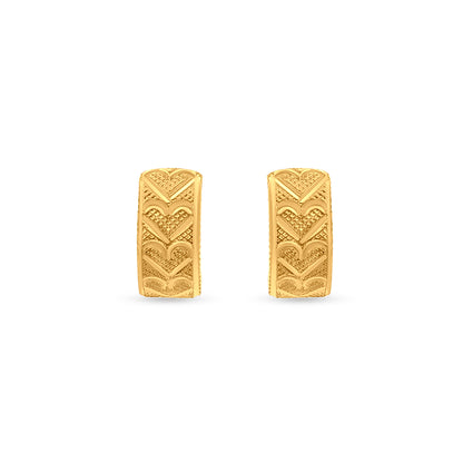 22k Gold Minimalist Huggie Hoop Earrings
