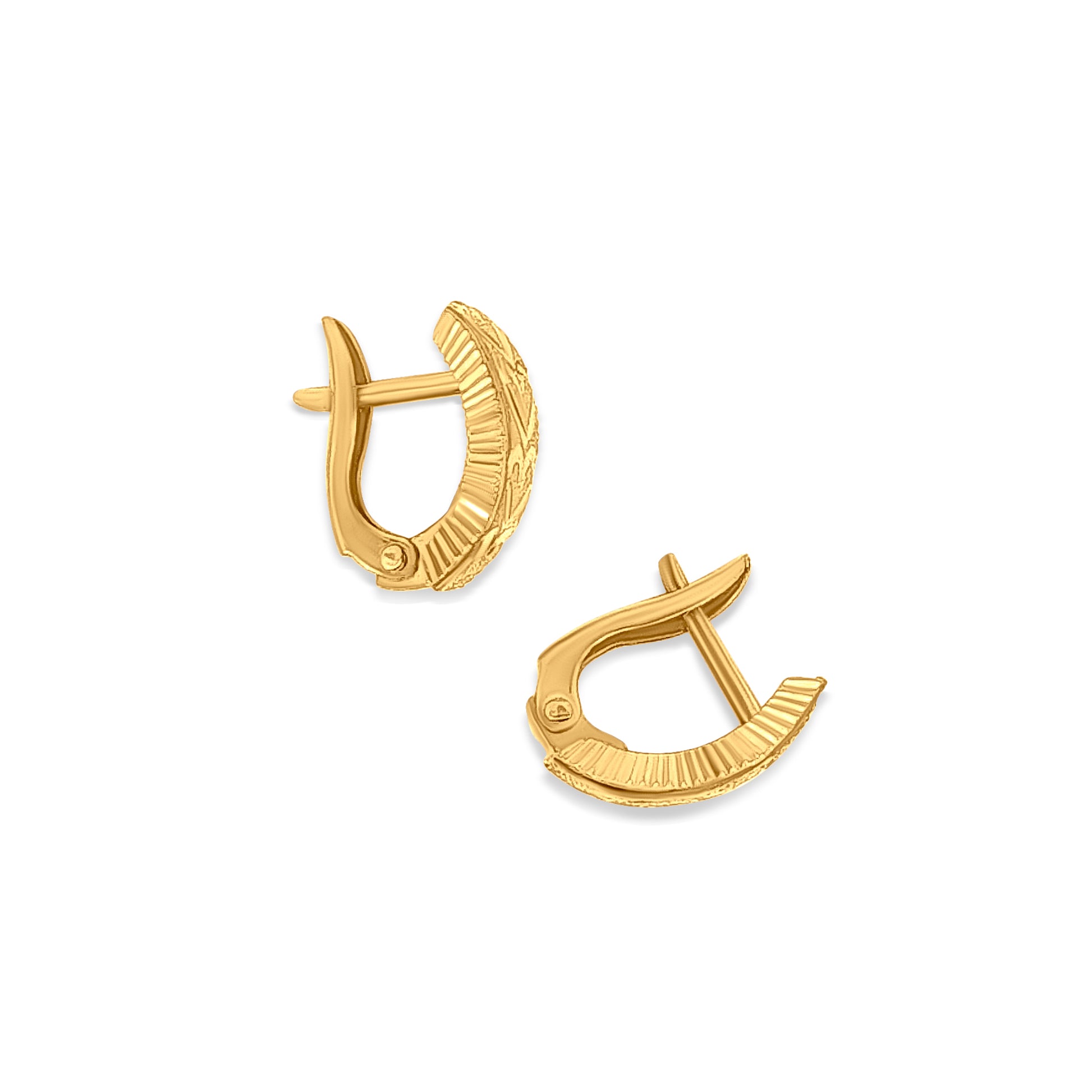 22k Gold Minimalist Huggie Hoop Earrings