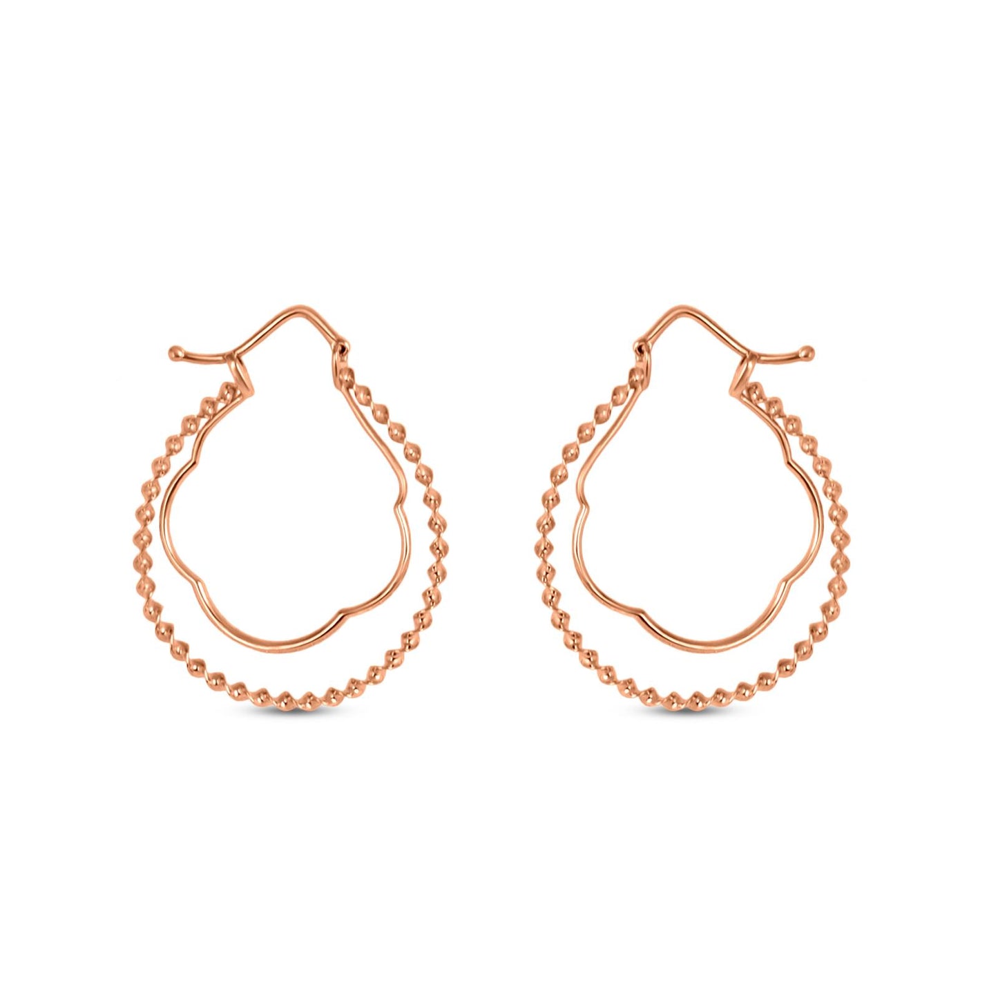 Dotted Beads Baali In 14K Rose Gold