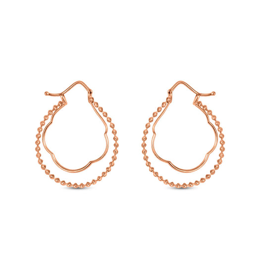 Dotted Beads Baali In 14K Rose Gold