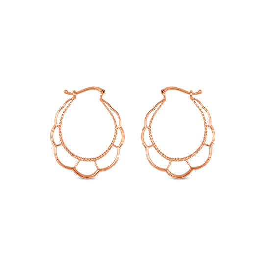 Curvy Bead Baali In 14K Rose Gold