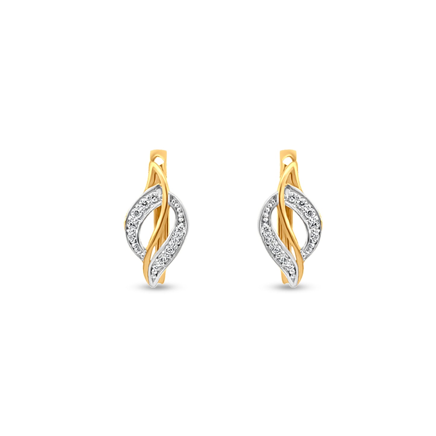 18k Gold Hoop Earrings with Omega Clip