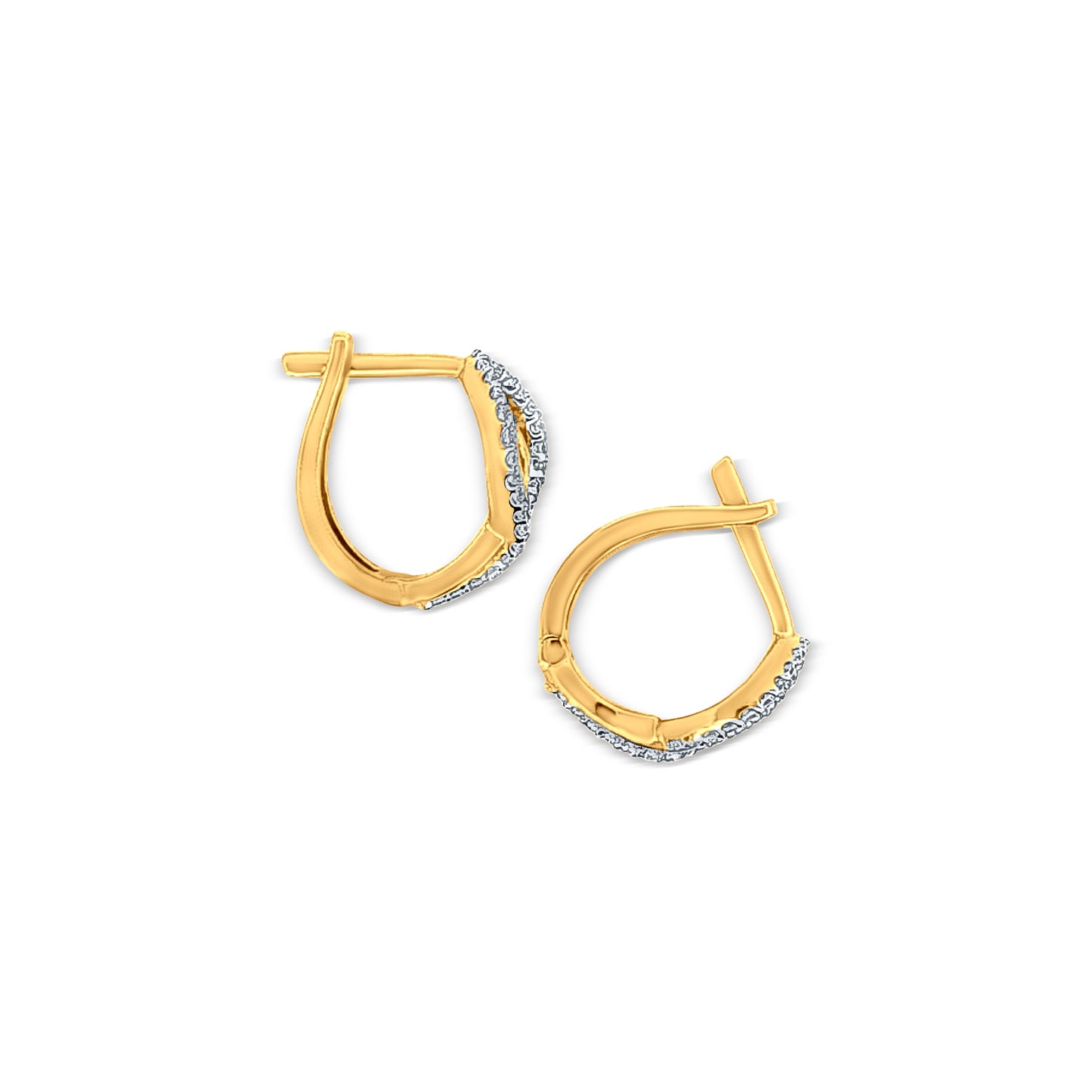 Pushpani: 18k Yellow Gold Contemporary Hoop Earrings