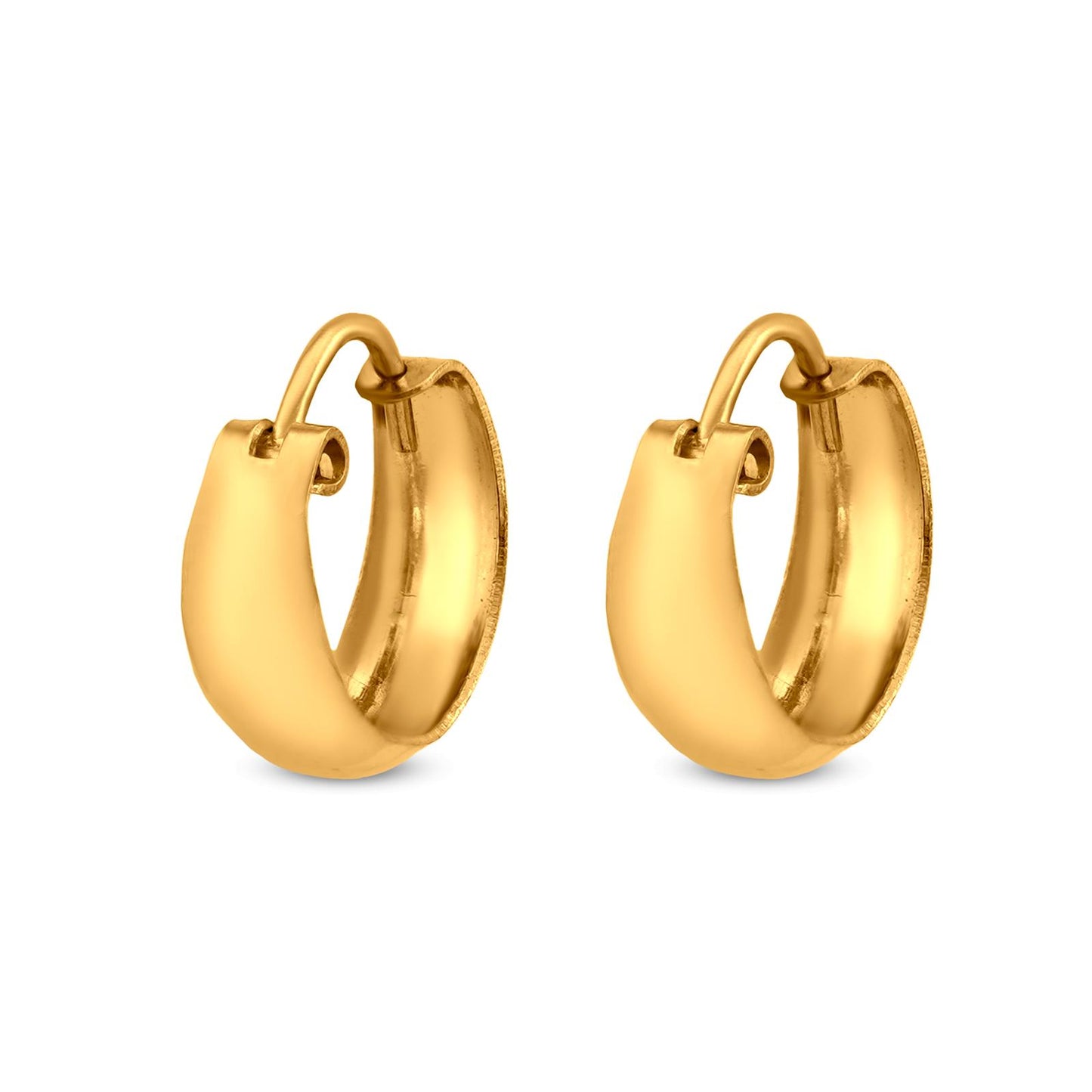 Huggie Hoop Earring In 22K Gold