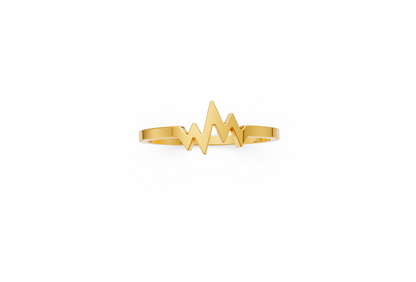 Sparsh - 14K Gold Heartbeat Ring