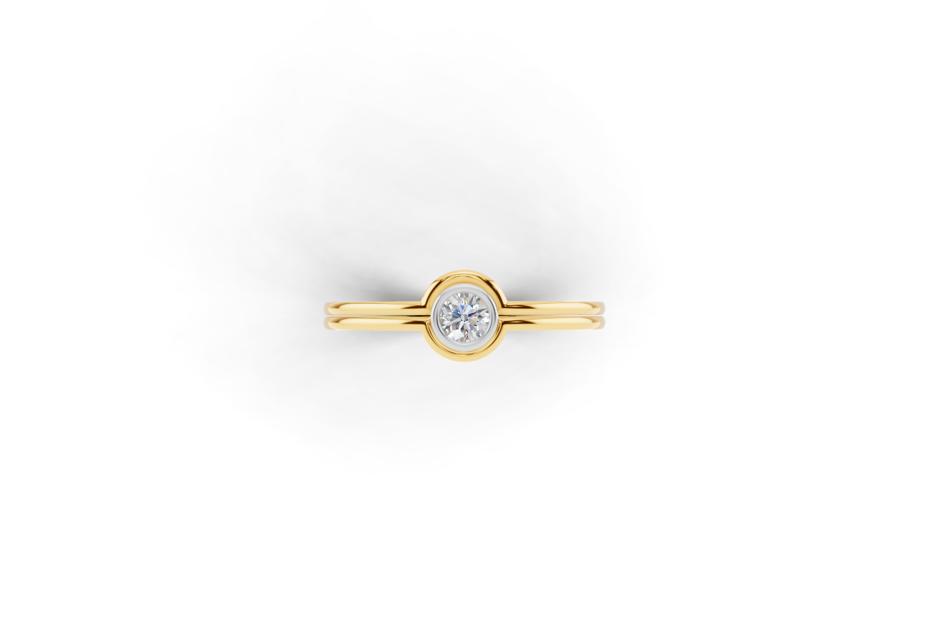 Sanya - 14K Gold Zircon Stack Ring
