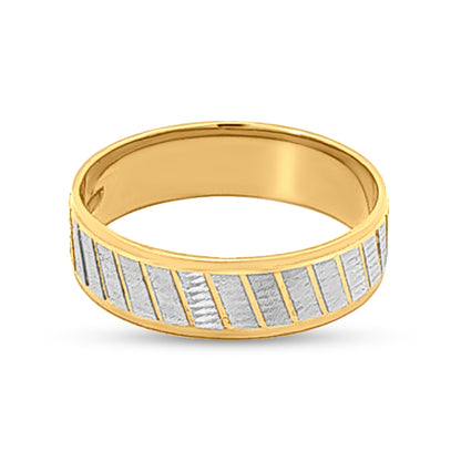 Radhika-Samarth 22k White and Yellow Gold Couple Ring Set