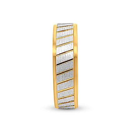 Radhika-Samarth 22k White and Yellow Gold Couple Ring Set