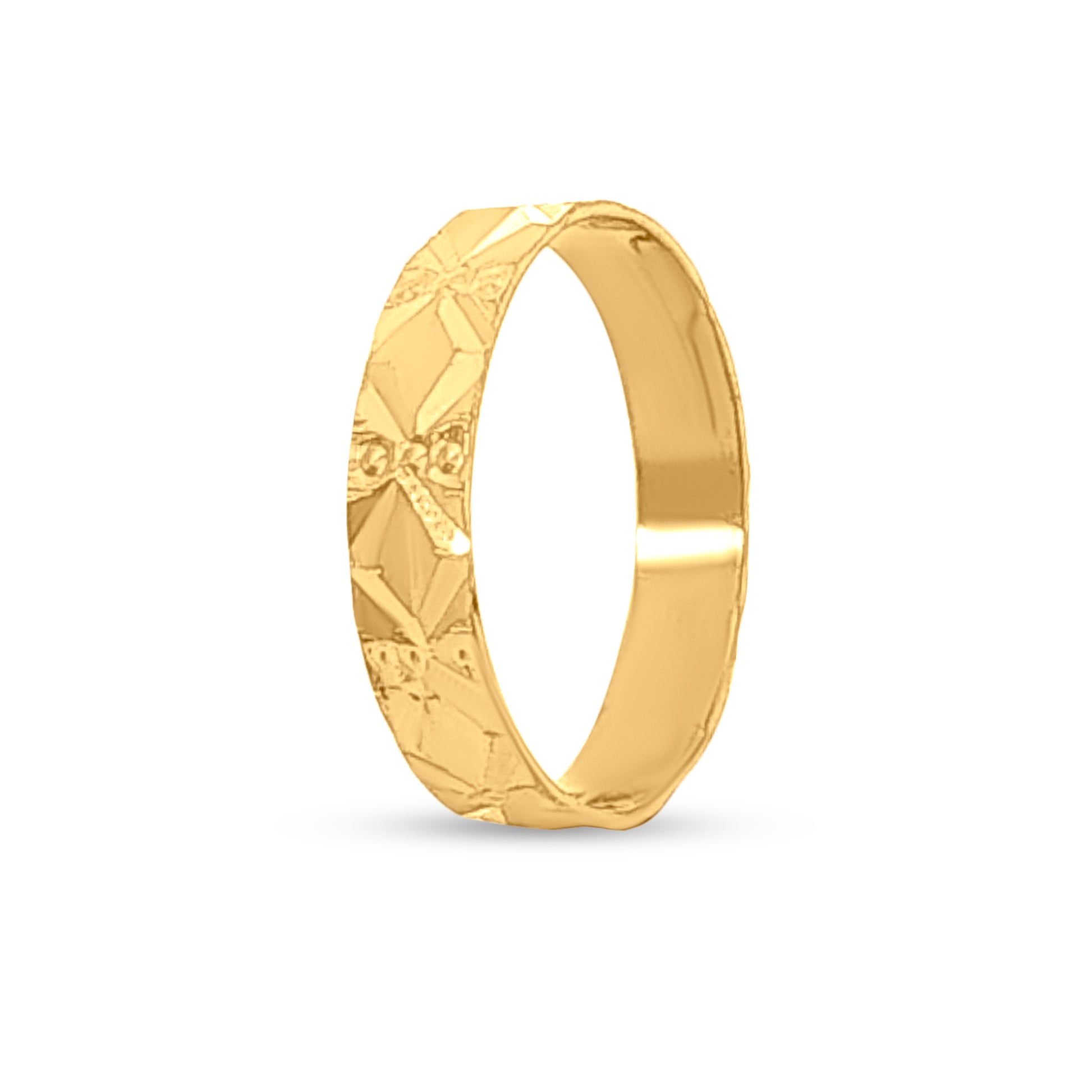 22k Gold Designer Couple Band Ring