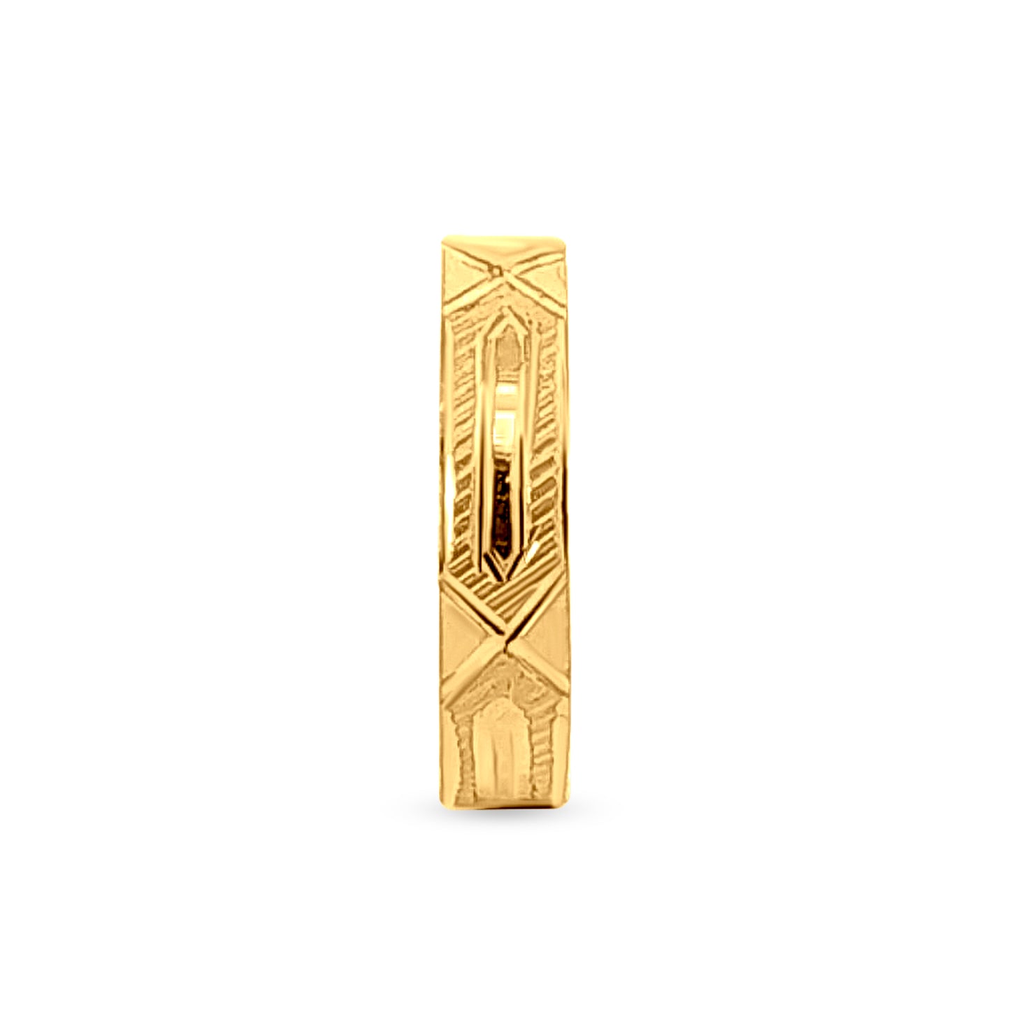 Golden Blossom 22k Yellow Gold Designer Couple Band Ring