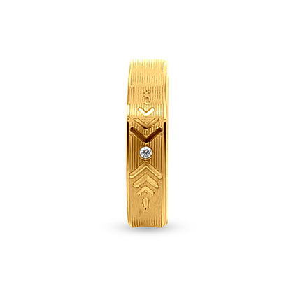 Arnika Bliss 22k Yellow Gold Couple Band Ring