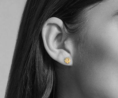 Alankara: 22K Yellow Gold Designer Studs