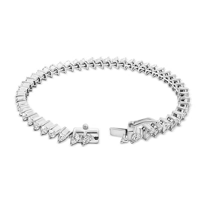 Eshana - 14K White Gold Pear Lab-Grown Diamond Bracelet