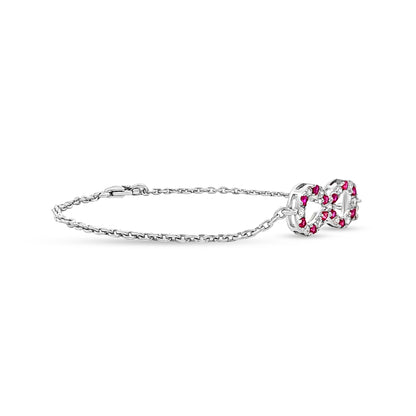 Anahita - 14K White Gold Lab-Grown Diamond Infinity Chain Bracelet