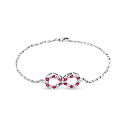 Anahita - 14K White Gold Lab-Grown Diamond Infinity Chain Bracelet