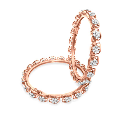 Classic 18K Rose Gold Vs Quality Bridal Diamond Bangle