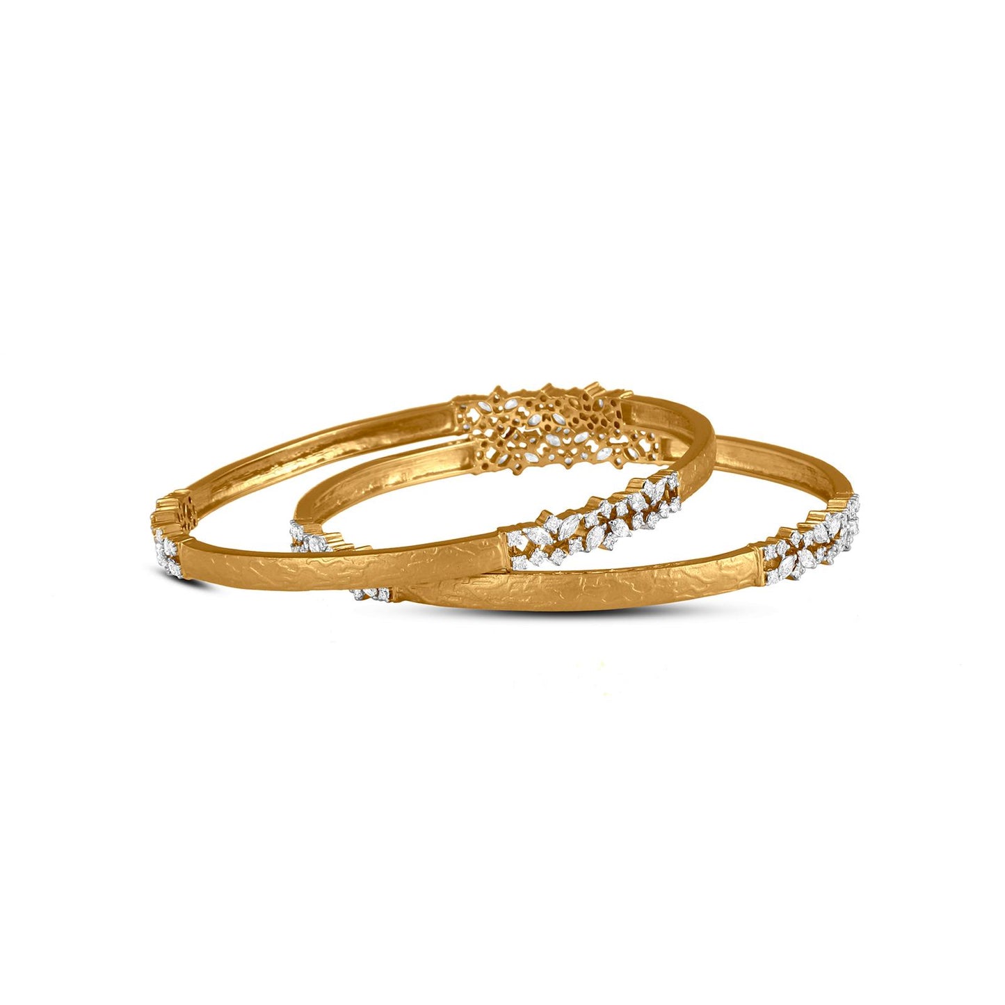 Diamond Bangle Set In 18K Gold
