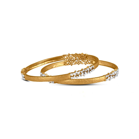 Diamond Bangle Set In 18K Gold