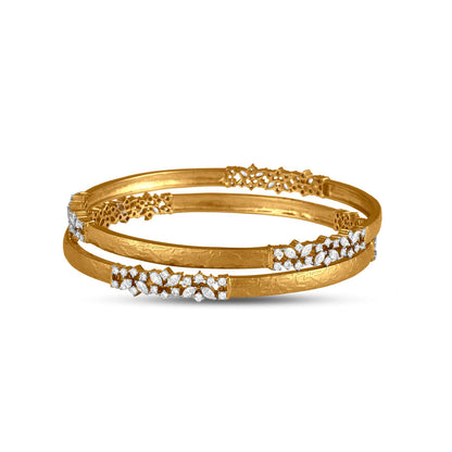 Diamond Bangle Set In 18K Gold