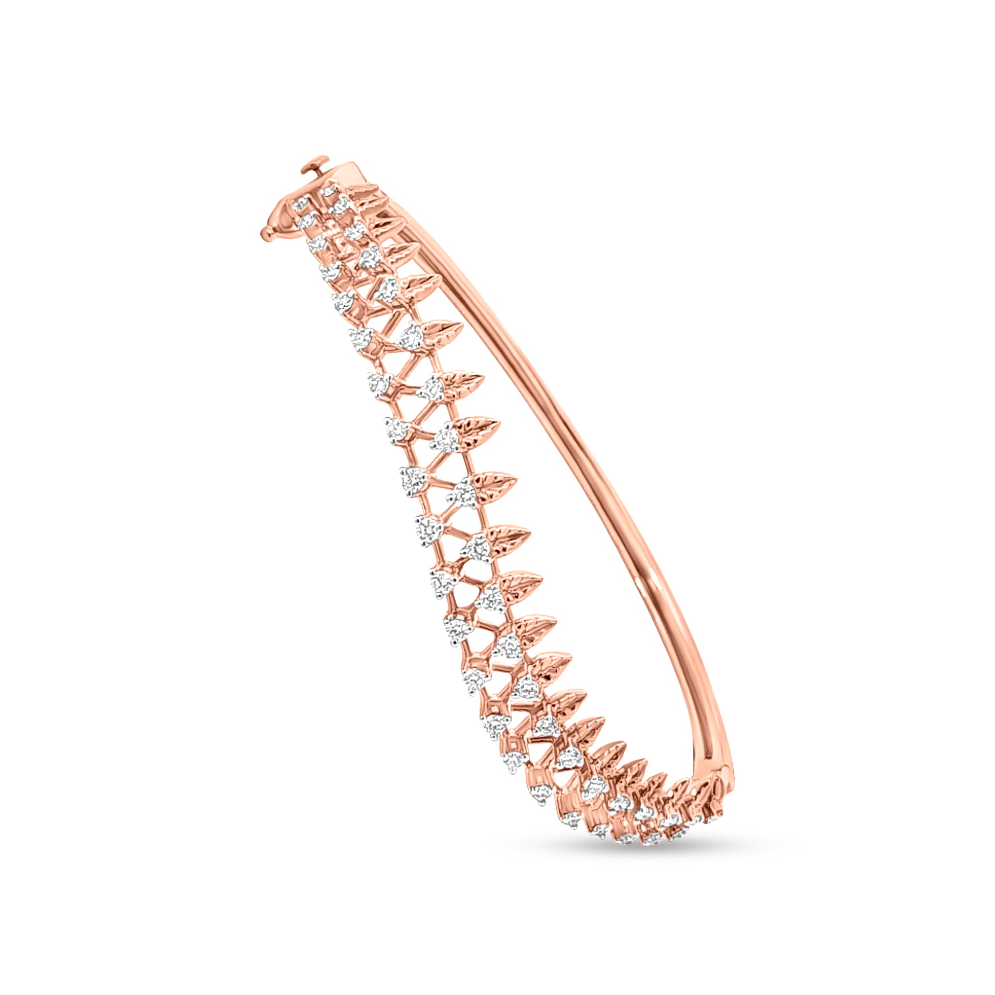 18k Rose Gold Wave Bangle
