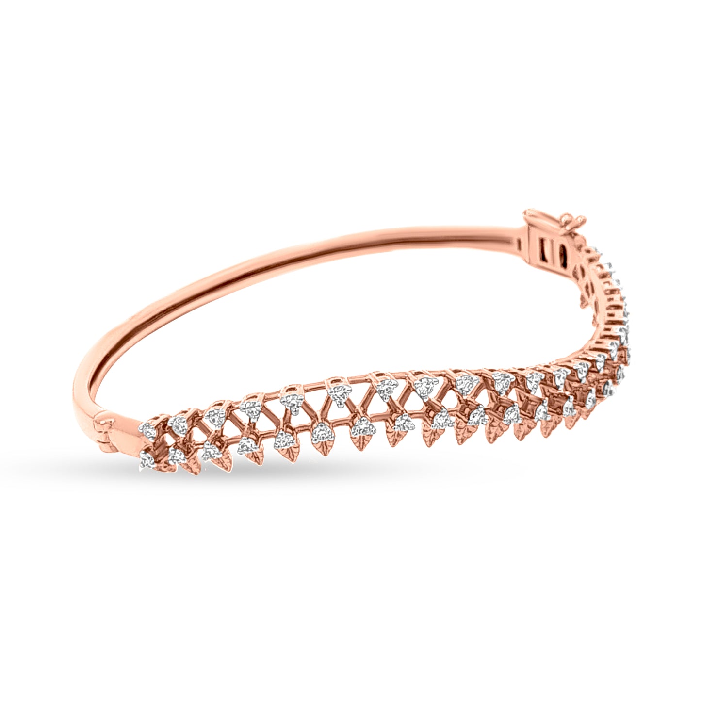18k Rose Gold Wave Bangle