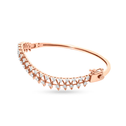 18k Rose Gold Wave Bangle