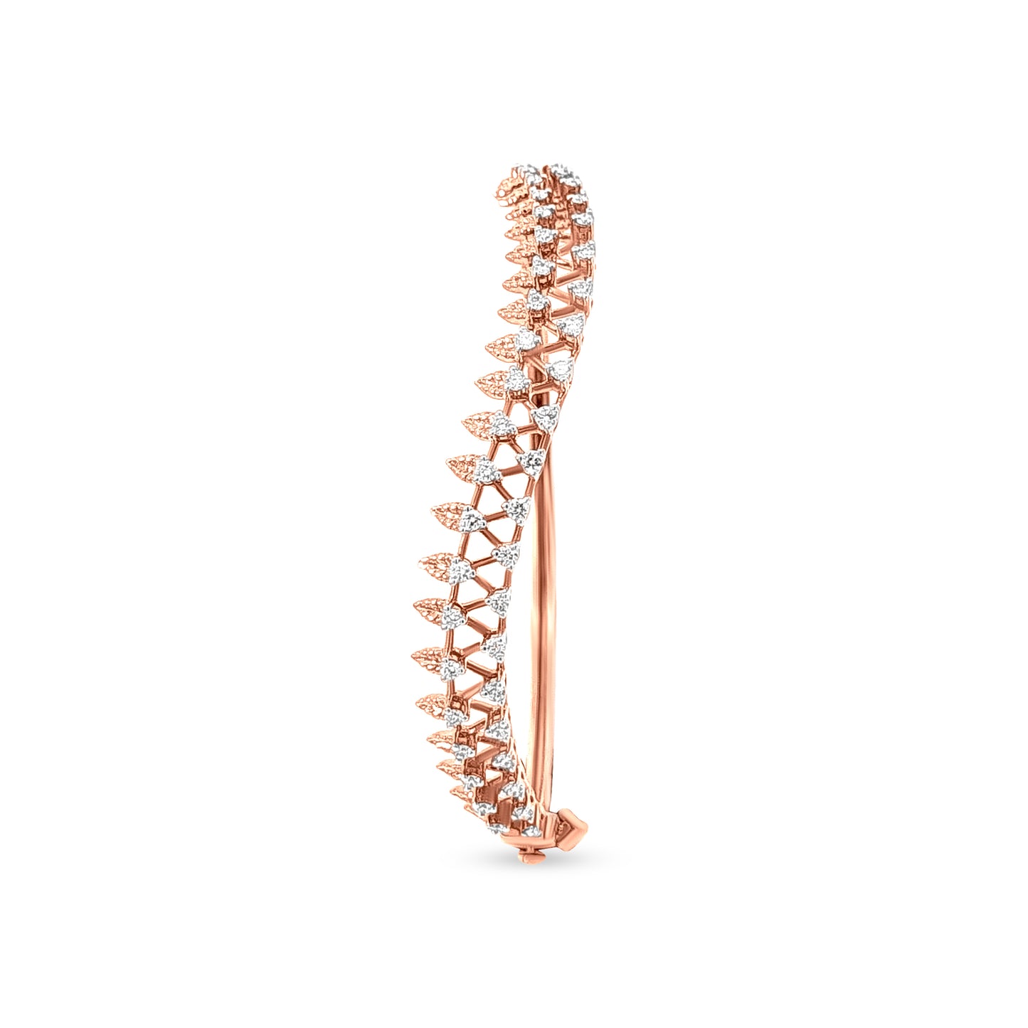 18k Rose Gold Wave Bangle