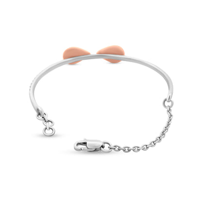 18K White and Rose Gold Aesthetic Diamond Bracelet For Women? And Girl?