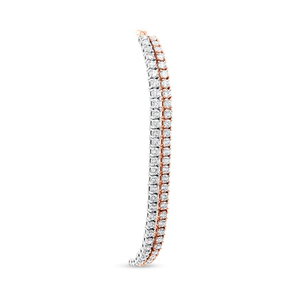 Radiant Fusion: 18k Rose and White Gold Bolo Bracelet