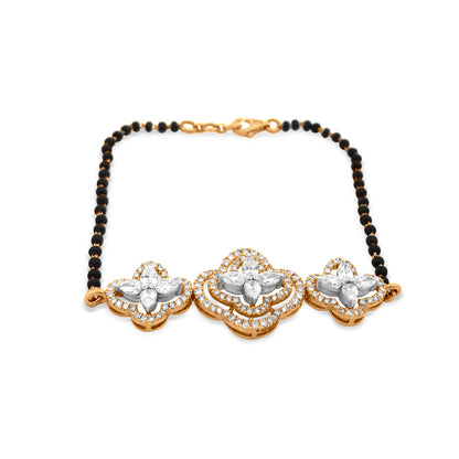 18K Yellow Gold Pear And Marquise Shape Western Contemporary Bracelet