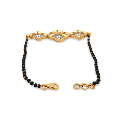 18K Yellow Gold Pear And Marquise Shape Western Contemporary Bracelet