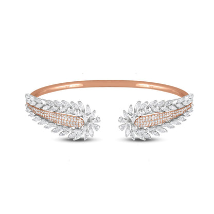 Cuff Diamond Bracelet In 18K Rose Gold