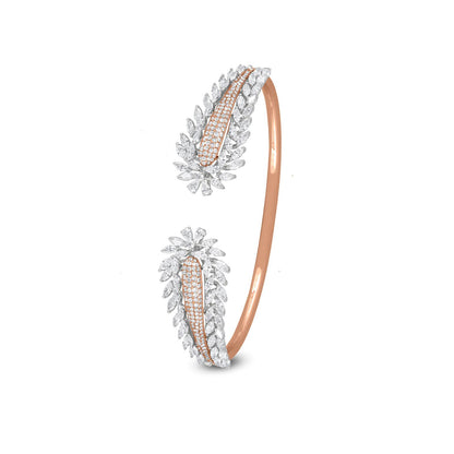 Cuff Diamond Bracelet In 18K Rose Gold