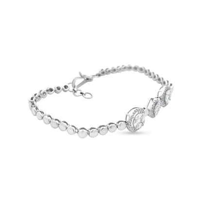 Stunning 18k White Gold Diamond Tennis Bracelet - Perfect Birthday Gift & Anniversary Gift